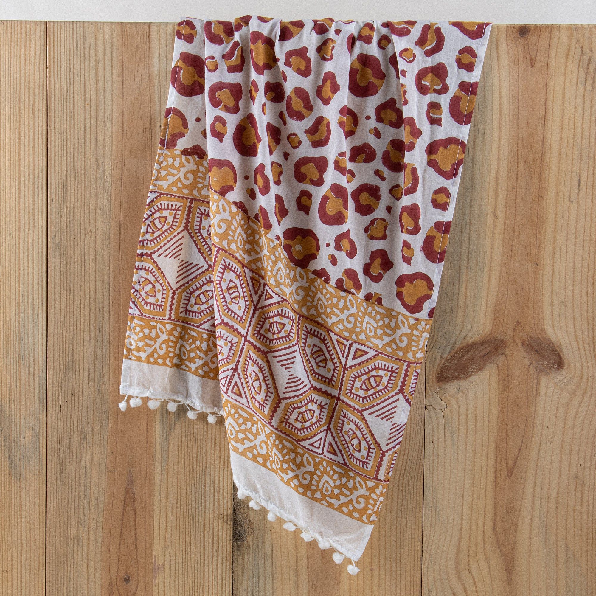 Handmade Printed Pure Cotton Stole For Women